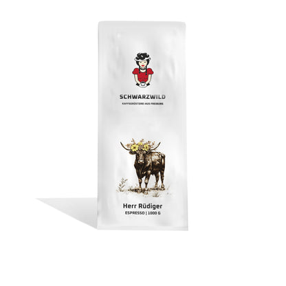 Herr Ruediger Espresso Schwarzwild Kaffeeroesterei Freiburg 1000g