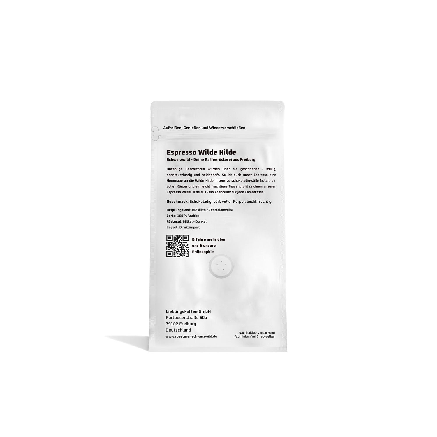 Wilde Hilde Kaffee Blend Schwarzwild Kaffeeroesterei Freiburg Rueckseite 350